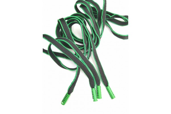 Шнур Черный с зеленый с зеленым металлическим наконечником
