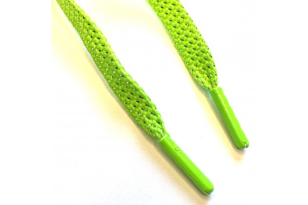 Шнур Неон зеленый с люрексом с наконечником